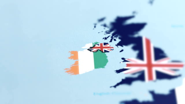 A map of Ireland and the United Kingdom with the flags of the Republic of Ireland and the United Kingdom overlaid on their respective territories. Blog post details the challenge with UFI for small businesses